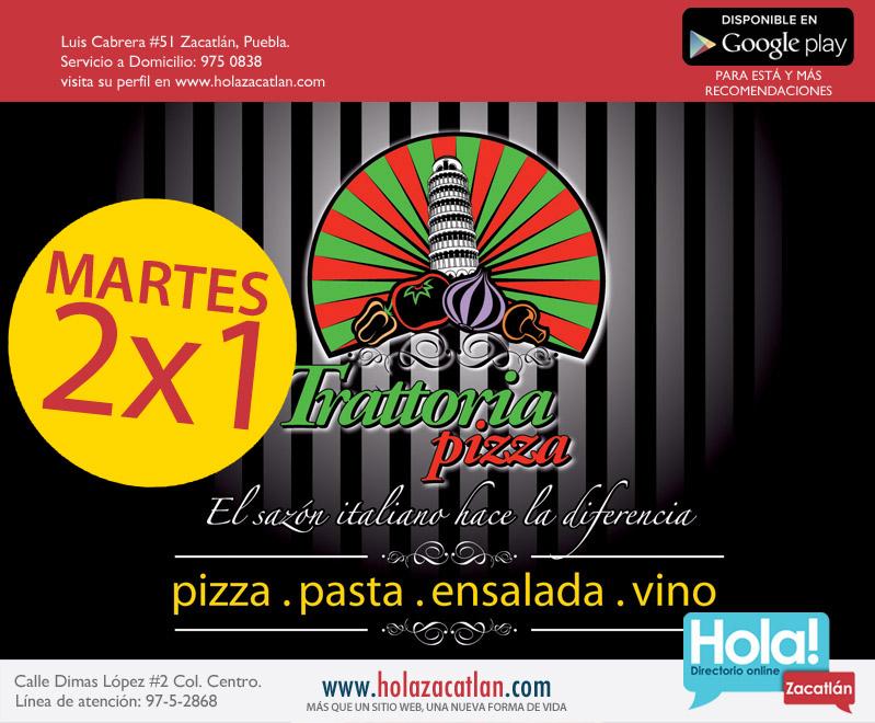 Hola Zacatlán on Twitter "Para esta tarde una pizza de Trattoria al