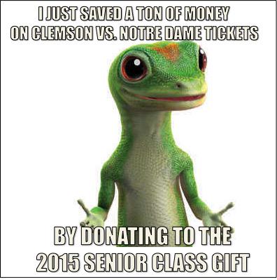 CU15gift's tweet photo. If your a senior get the chance to win Clemson vs. Notre Dame tickets in the next 48 hours!! #ALLIN #CU15gift #LBC http://t.co/REC5BT6FEt