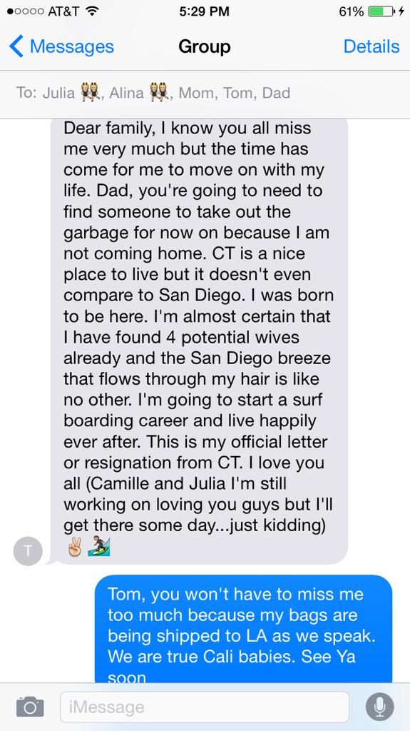 camillekostek's tweet photo. bro, I get you #calibabies π΄ @TommyKostek http://t.co/7jJhXxaZ4E