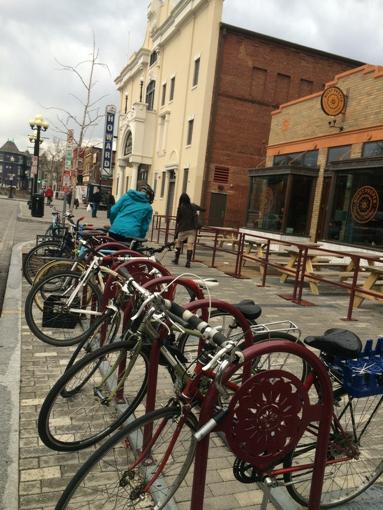 ChrisRHamilton's tweet photo. Provide bike parking and people will bike to your restaurant like @RightProperBeer does. http://t.co/63E0RLw9Rf