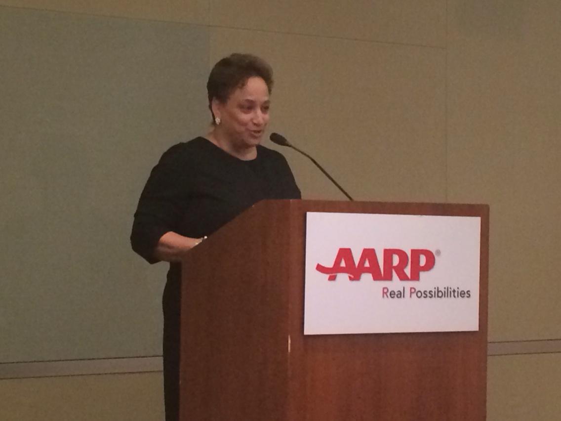gtannerGA's tweet photo. AARP CEO JoAnn Jenkins speaking to staff &amp; volunteer about the future of AARP.#AARPGA#AARPSERCS http://t.co/pEUXoemZJ0