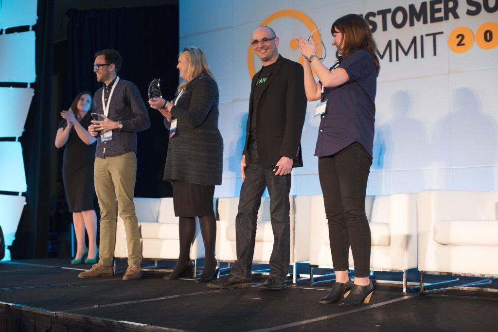 loutangclan's tweet image. Shout out to the amazing CS team @unbounce. We all won a Customer Success award from @Totango #CSSummit15. #woot