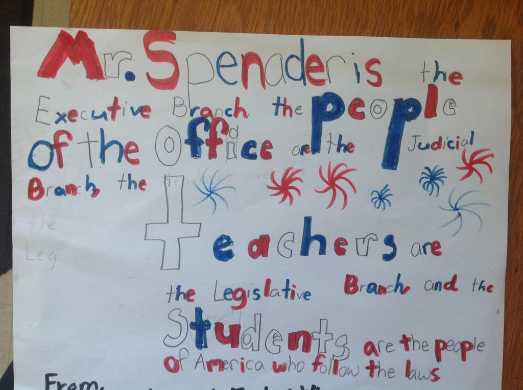 mscannon27's tweet photo. "Hey, Springer has 3 branches like the government!" - Students @SpringerSpenade #lasdk8 #connectexp http://t.co/JrUi5mz6Iy