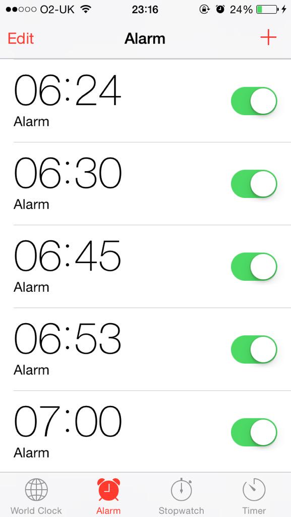 LucyKavanaghxx's tweet photo. It takes 5 alarm clocks to wake me up😩 http://t.co/ill3mttsl9