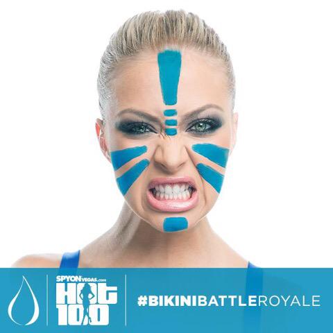 mightymell's tweet photo. Let's wrestle! @Chrissiimarie 👊👅 #WetRepublic #SPYONHot100 #bikinibattleroyale http://t.co/RfaUiemPyC