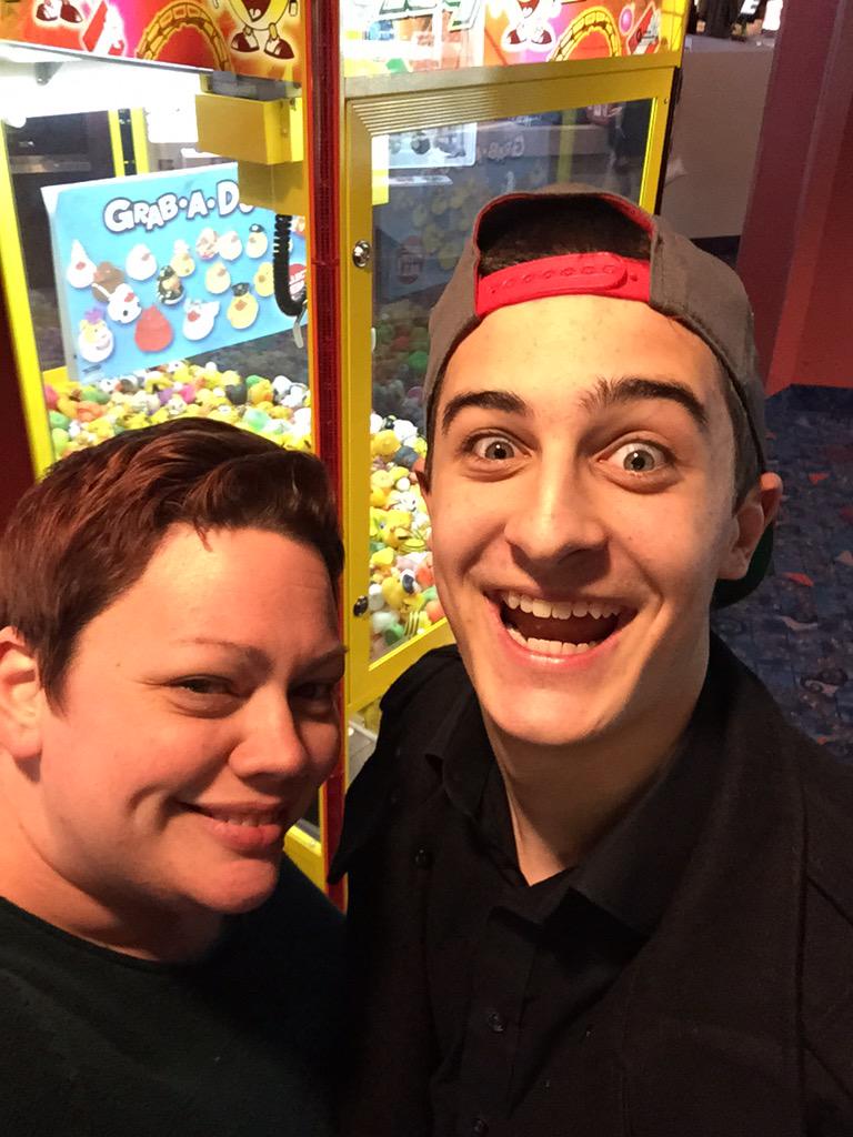 LaurenAtLast's tweet photo. He is super excited about being an hour early for the movie you guys. #Nerdlet http://t.co/9M7xxIpbKh