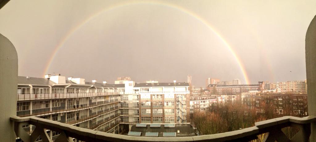 frommees's tweet photo. Another rainbow stopping above a building Frommees is housing in, just like at #websummit 1,5 years ago. We are gold! http://t.co/amqt3FIm0J