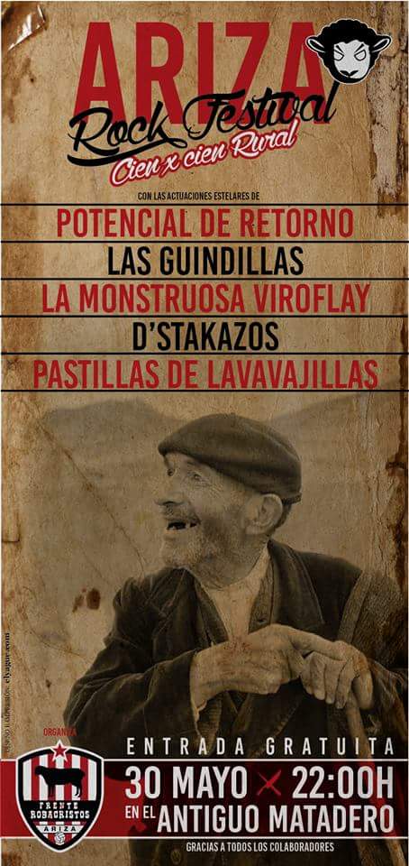 Josisariza's tweet photo. IV ARIZA ROCK FESTIVAL 100%RURAL http://t.co/QQvAf9q9J5