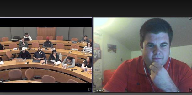 danielfheck's tweet photo. Technology is cool. Just presented a case study to Prof Adler's @CMUniversity Sports MKTG class via @GoToMeeting. http://t.co/ZDVabfxWcy