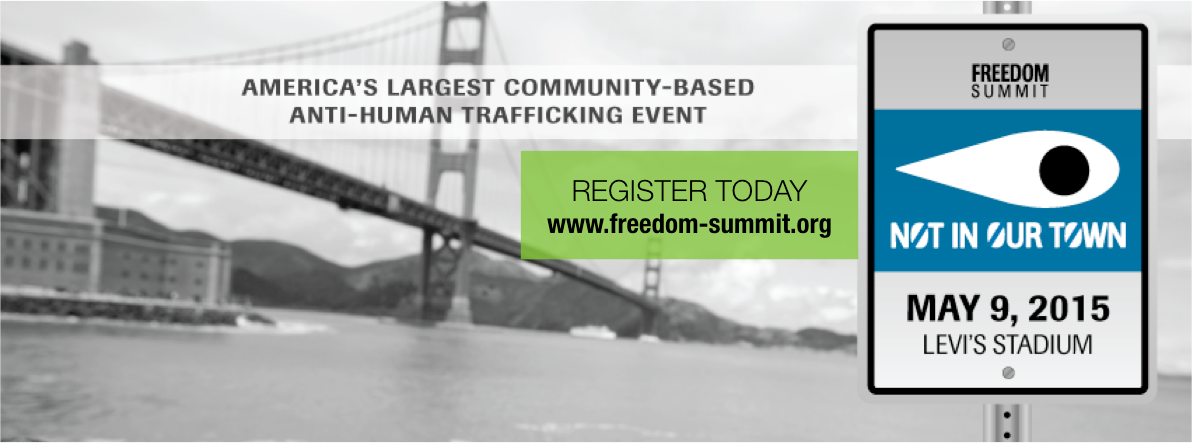 BaatcDotOrg's tweet photo. Put an end to #humantrafficking. Join the fight at #freedomsummit2015 Register now: http://t.co/b44FvccBFp http://t.co/xjff8r3Wim