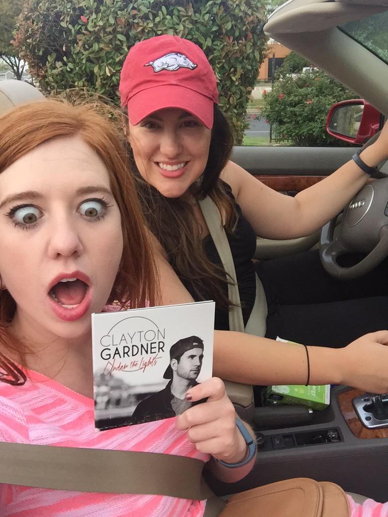 abbey_baxter's tweet photo. We got a shot gun seat with YA name on it @ClaytonGardner ! Jk im sitting in it... But I can move. http://t.co/JIrjCER3wP