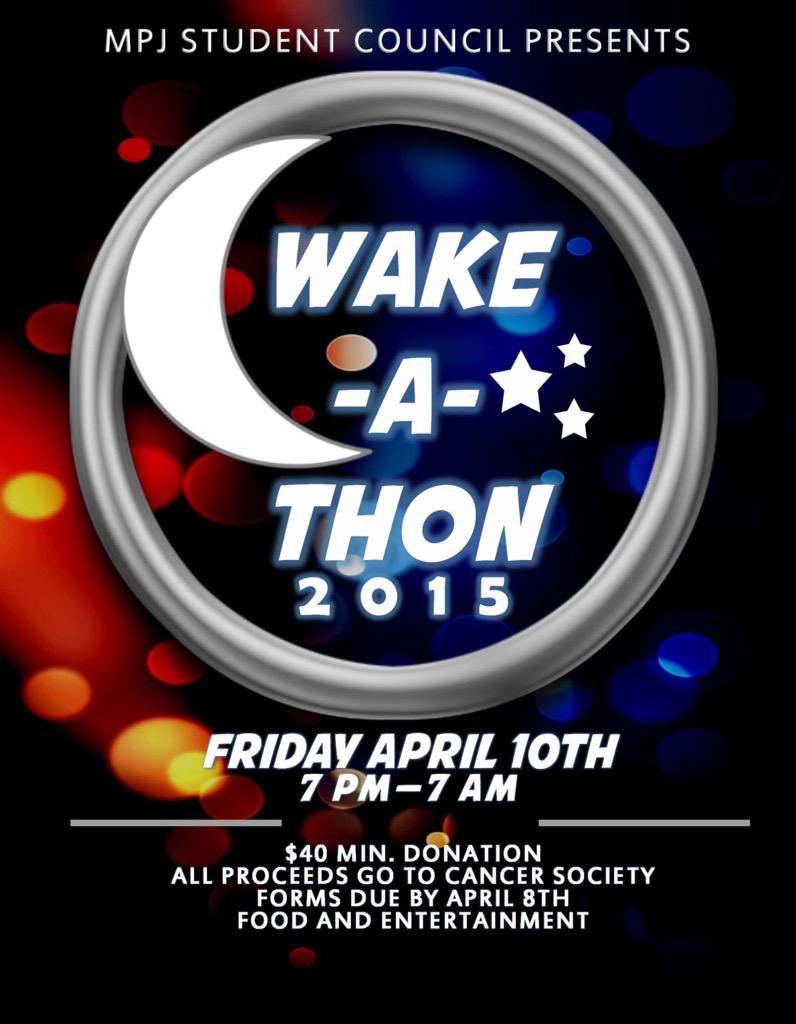 MpjCouncil's tweet photo. Pull an all nighter with friends in a fun filled night at Johnson! Proceeds go to the Cancer Society. #WAKEATHON2015 http://t.co/Hti6KJw4l5