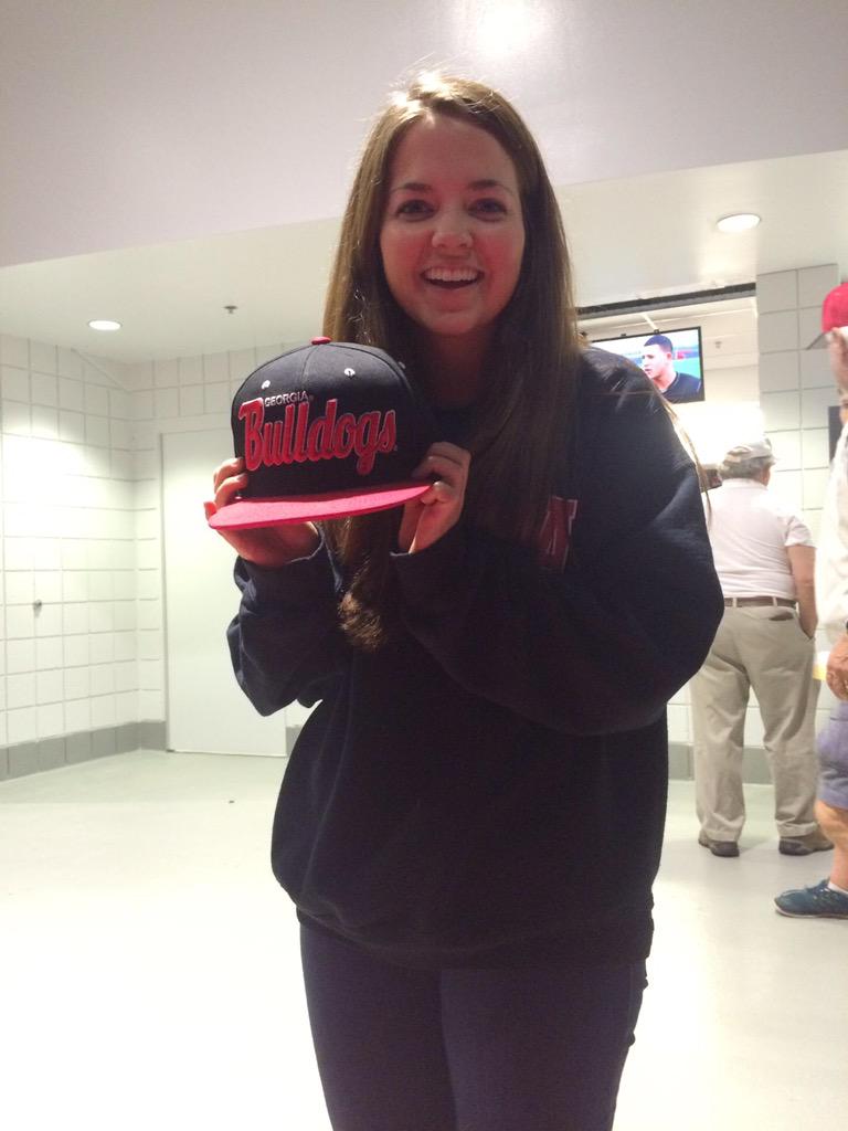 UGAAthletics's tweet photo. Congrats to @heather_renwick for winning the Georgia snapback hat! #WreckTech http://t.co/F1GmaovJyC
