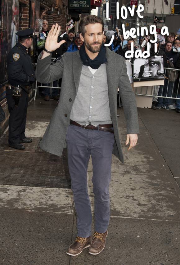 PerezHilton's tweet photo. .@VancityReynolds Awww! I think you're making a great dad! http://t.co/WLJNSaAzYD http://t.co/xqD0rnjQQ0