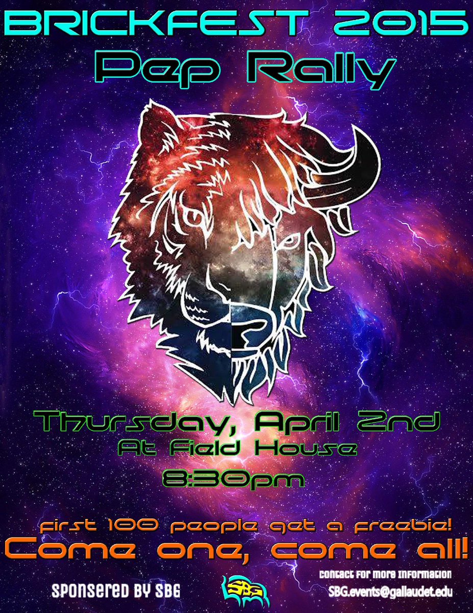 GUBrickFest15's tweet image. Come and show your BISON pride! Wear BUFF n' BLUE!