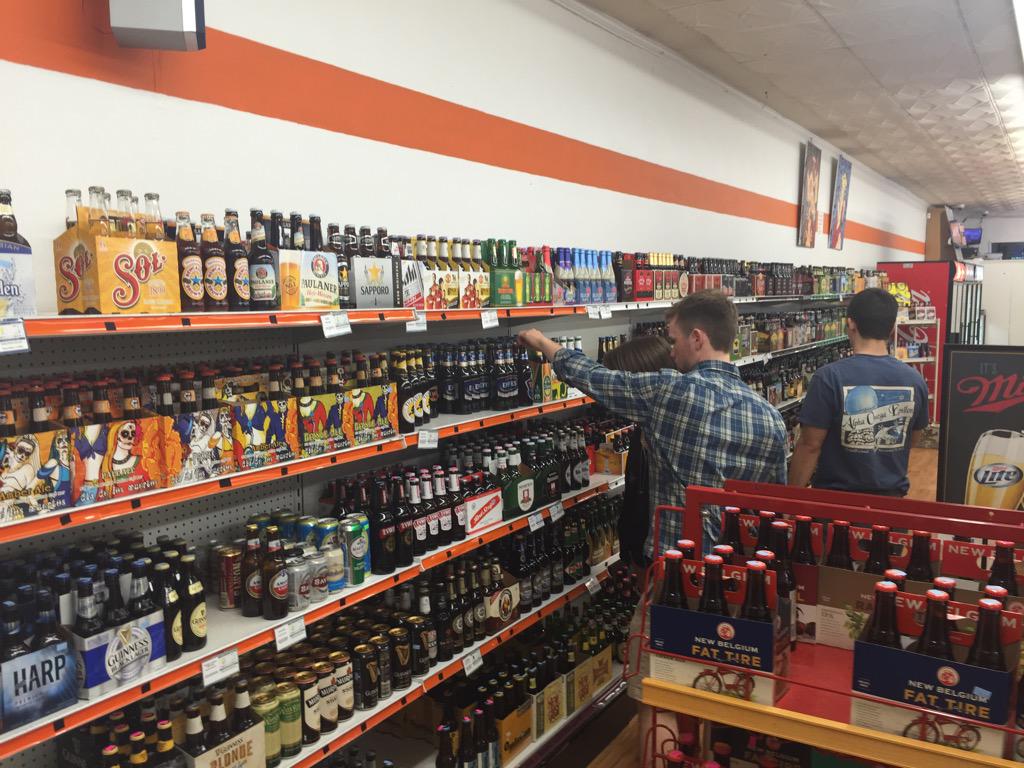 foodnan's tweet photo. The Wall of Beer is a beautiful place. An extensive array of exotic beers and wines. Definitely worth going http://t.co/ufrI0wIVG7