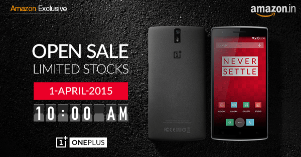 amazonIN's tweet photo. The OnePlus One Open Sale begins at 10 am today! Get yours @ http://t.co/z57GV5QYTe #OnePlusOneOnAmazon #OpenSale http://t.co/2deJtBl2zV