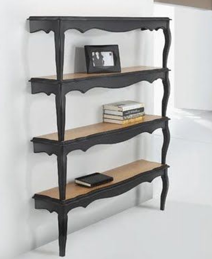 Saw two matching tables in half to create decorative feature shelves #homeimprovement