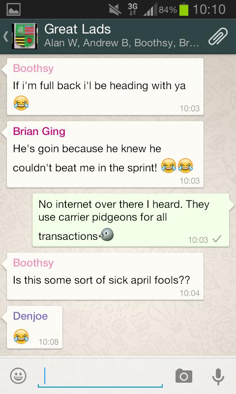 DaithiC787's tweet photo. Our full back is off to Cayman islands and one lad isn't happy @SportsJOEdotie @GAALive @ballsdotie #AprilFools http://t.co/WDGYvw22dF