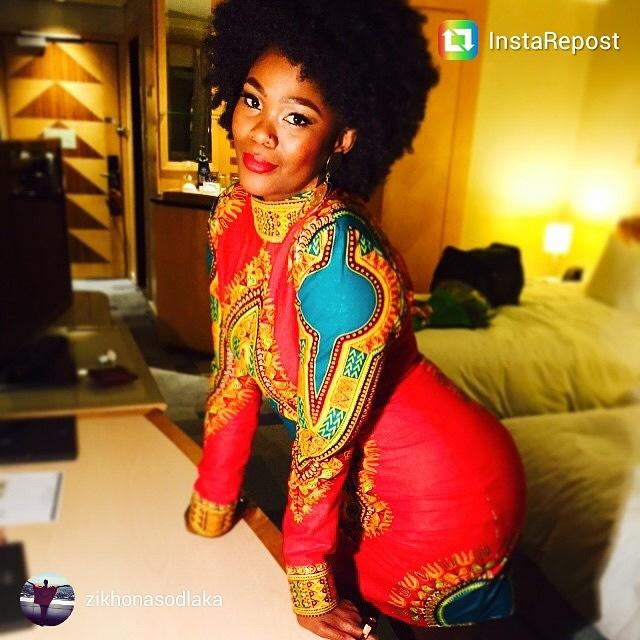 BantuWearStyle's tweet photo. Just before attending the @SoapieAwards. She is such a star &amp; a pleasure to work with. Tx @zikhonasodlaka #bantuwear http://t.co/jCSMzFfBQn