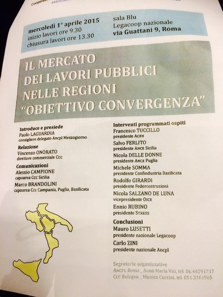 loredanadurante's tweet image. #mercato #LLPP #regioni #obiettivoconvergenza @Ancpl @LegacoopN #CCC