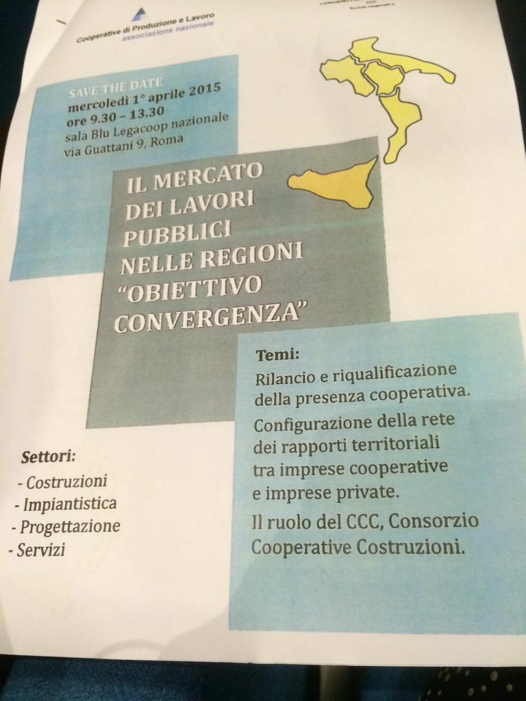 loredanadurante's tweet image. #mercato #LLPP #regioni #obiettivoconvergenza @Ancpl @LegacoopN #CCC