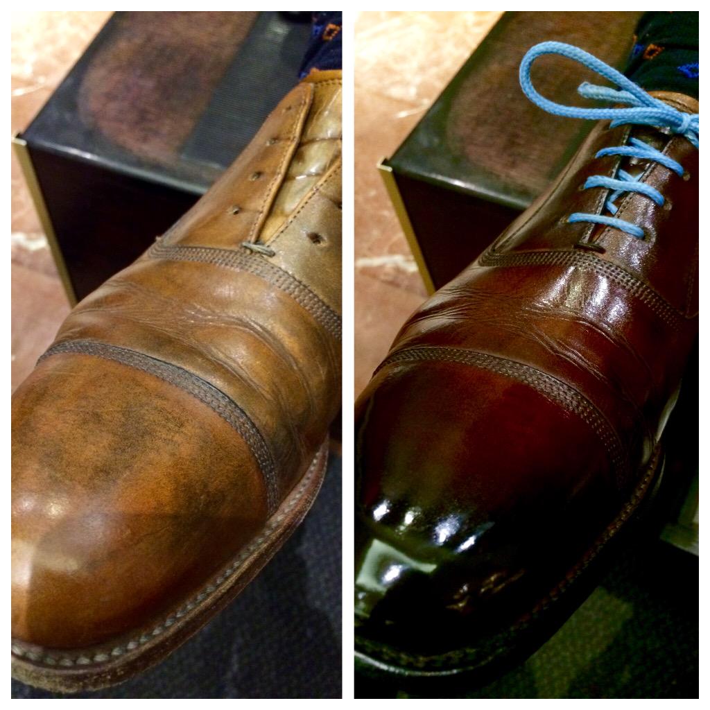 ShoeshineUk's tweet photo. Just a simple #patina on the spot! Do you like @LondonHiltonPL ? #shoeshine for #gents &amp; #ladies the finest in #UK http://t.co/6JZSn5ZWZ1