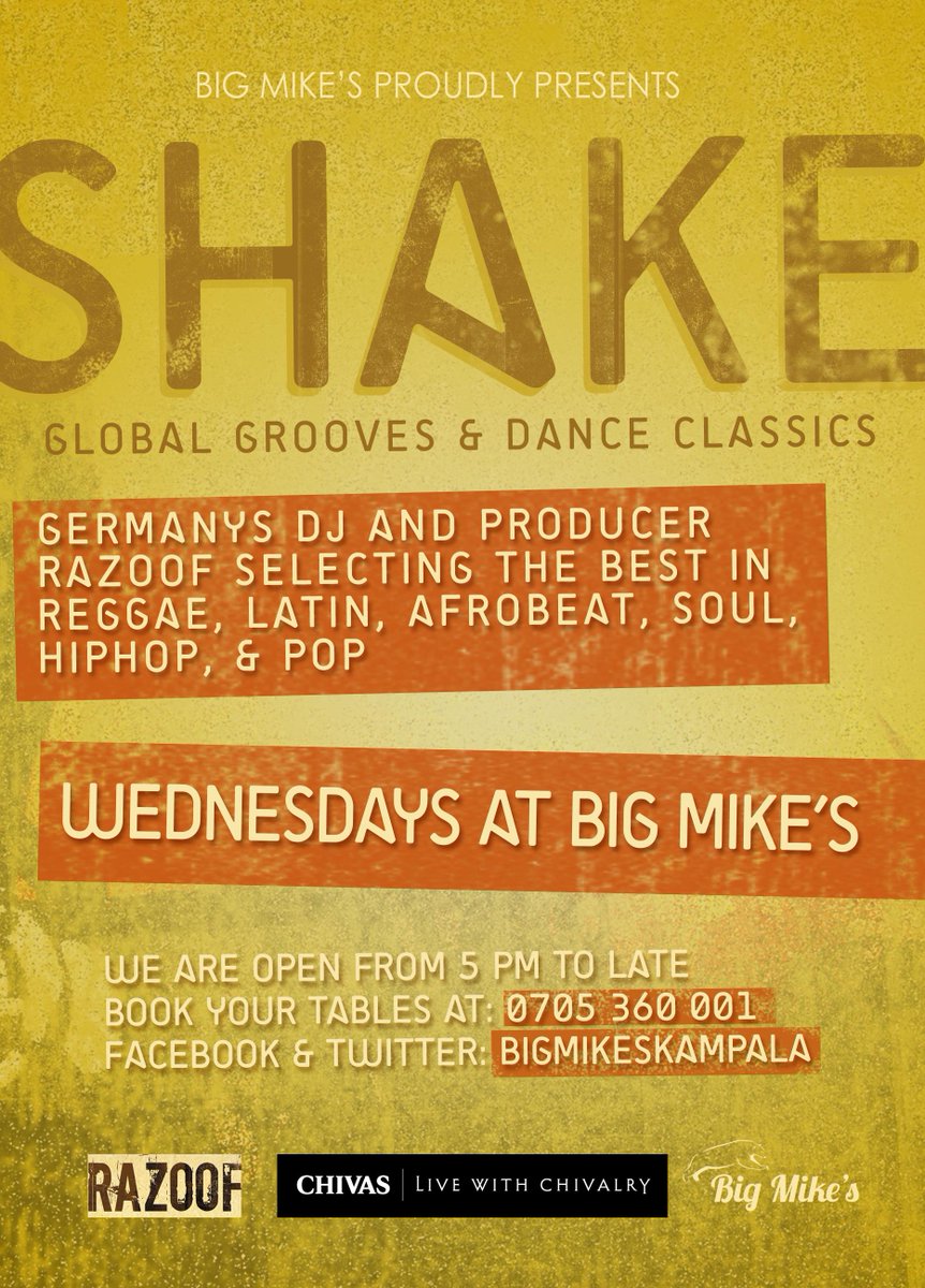 ViewUganda's tweet photo. BIGMIK
The Club is where the Party’s at! Wed to Sat our nightclub gives you the ultimate party
http://t.co/3oMsj5fkdg http://t.co/BhSwFwSNv9