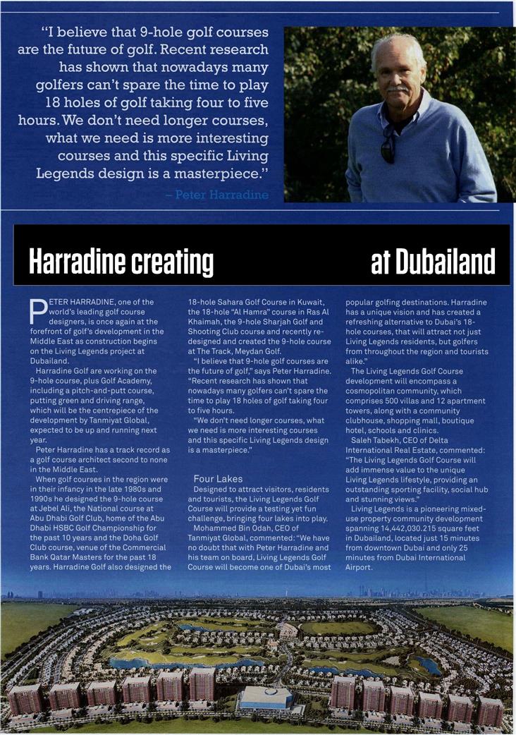 Peter Harradine creating at Dubailand. #Harradinegolf #Deltarealestate #Livinglegends #MyDubai #Tanmiyat #dubailand