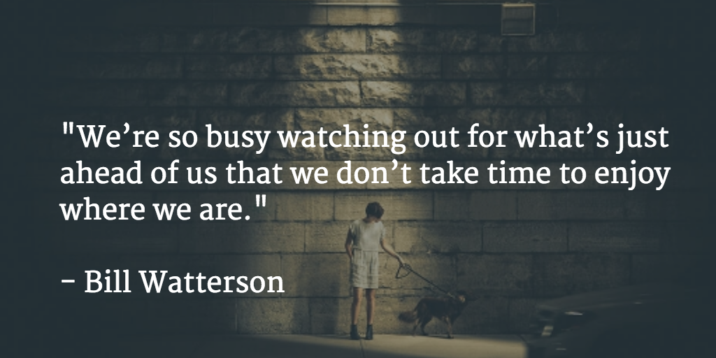 be_yomo's tweet photo. "We’re so busy watching out for what’s just ahead of us that we don’t take time to enjoy where we are." http://t.co/0RB9ZNj9CL