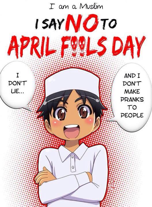 abdulwajid797's tweet photo. Allhamdullilah we are Muslim we dont celebrate #AprilFools 👎
#SayNoToAprilFool 👎
#StopAprilFoolYouFool 👎 http://t.co/VntqRw0ml3