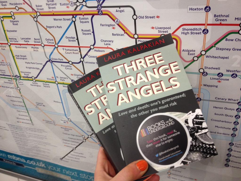 ClareBarryUK's tweet photo. Did you spot a copy of #ThreeStrangeAngels on your commute this morning? Via @BuriedRiverPres @LauraKalpakian http://t.co/xSD1rfVv3n”