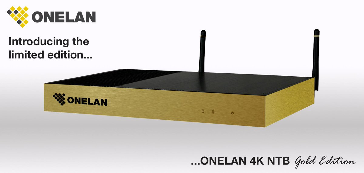 onelan_ltd's tweet photo. Introducing the limited edition ONELAN 4K NTB Gold Edition. Only for the discerning... http://t.co/ungenoDrG6