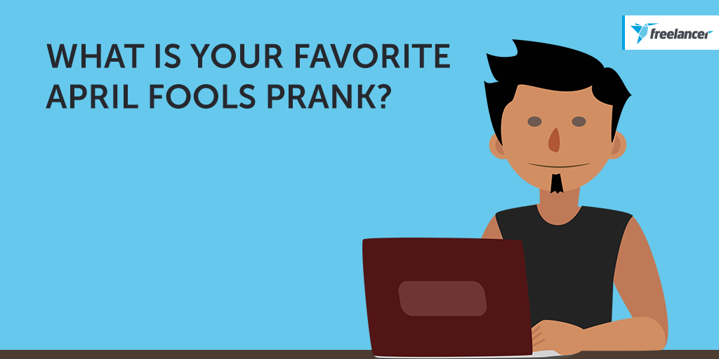freelancer's tweet photo. What's the best Internet April Fool's prank you saw today? Tweet us the link & tag it w/ #AprilFools #FreelancerFun! http://t.co/UTzImQLmqc