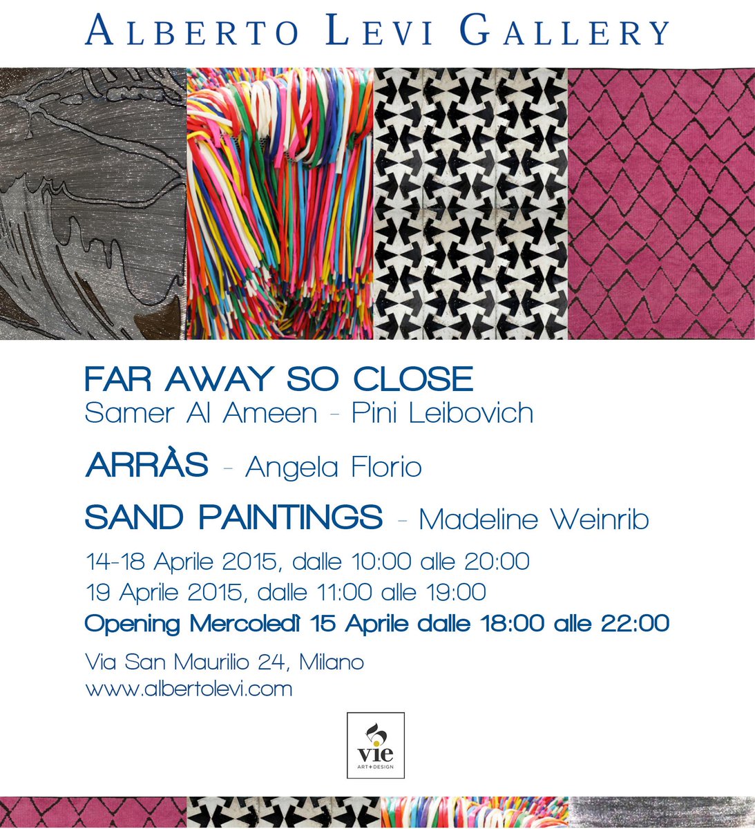 levigallery's tweet photo. Far Away So Close-Samer Al Ameen&amp;Pini Leibovich
Arràs–Angela Florio
Sand Paintings–Madeline Weinrib
April 14-19 2015 http://t.co/56ue8MtvnH