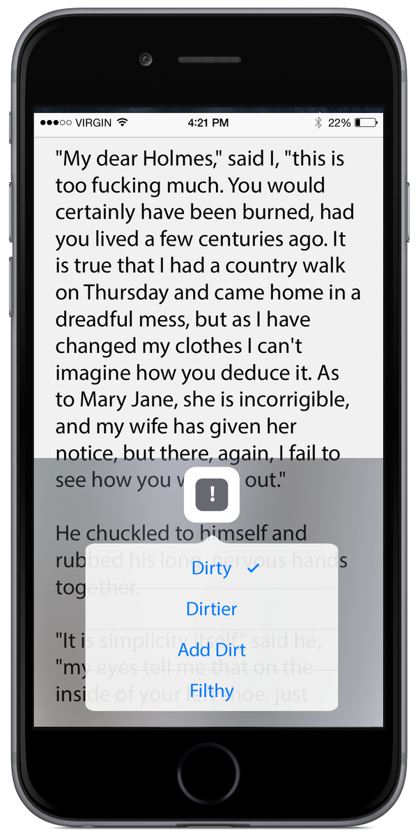 blloon's tweet image. Read Books, Enjoy Profanity...#currentlydownloading the NEW #dirtyreaderapp dirtyreaderapp.com #CleanReader