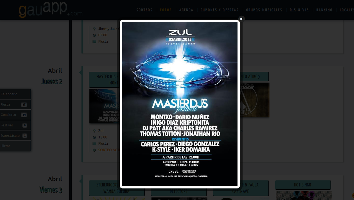 gauapp's tweet photo. Sorteamos 3 entradas para el #MasterDjs de @ZUL08OFFICIAL en http://t.co/1CaMKC6ioV! En un rato ganadores! http://t.co/jkqyaYWkGJ