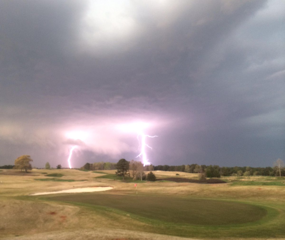 A good reason to get off the course when clouds come rolling in. 
<a href="/TheFieldsGolf/">The Fields Golf Club</a> 
LaGrange, GA