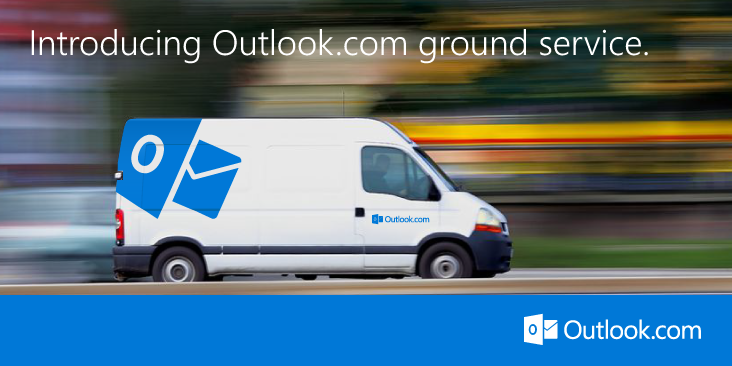 Sending large files? Get it there fast and on time with Outlook.com’s ground service! #AprilFools