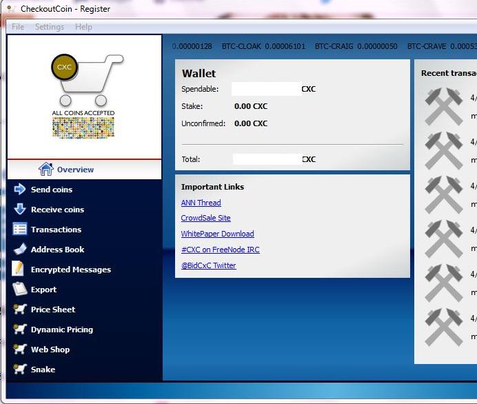 BidCxC's tweet photo. Did-you-know: The #checkoutcoin wallet-client has stealth-addresses and encrypted chat? And our Dev Team is growing. http://t.co/07e2eNpq6F