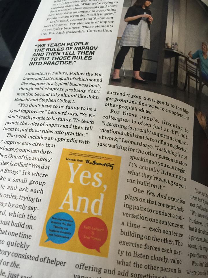 TheSecondCity's tweet photo. Spotted on board @AmericanAir #YesAnd #AmericanWay @YesAndBook http://t.co/6gaML06gnN