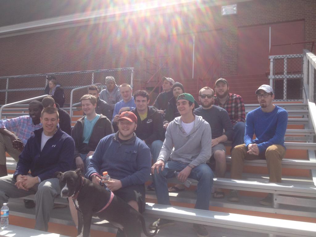 ChiPhi_DX's tweet photo. Brothers and friends of #DeltaXi out supporting the #WVWC Women's LAX team last weekend! http://t.co/T0dNcWwoT1