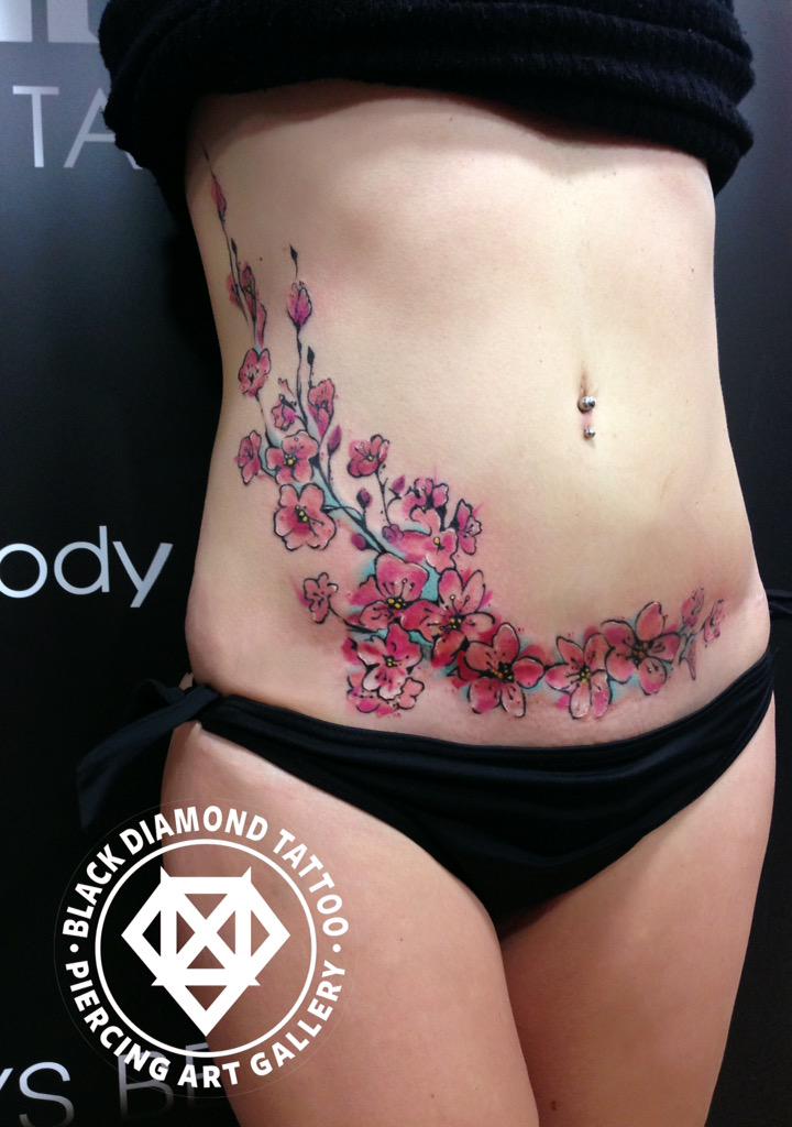 NestorasFotiadis on X: "Another photo..! Watercolor cherry blossom tree...!!!surgical scar coverup.!!!#tattoo #cherryblossomtattoo http://t.co/t7o9DBuP2A" / X