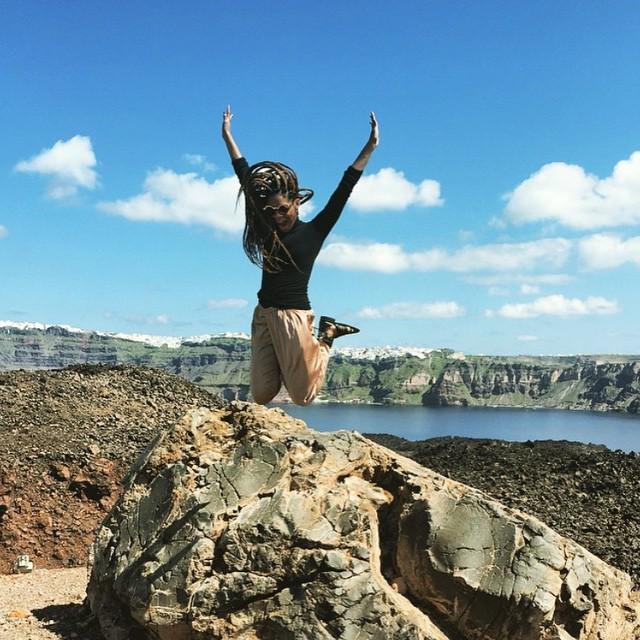 Free. <a href="/sonjiawilliams/">Sonjia Williams</a> // Santorini, Greece. #travelnoire #santorini