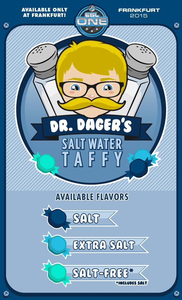 ESL's tweet photo. Bring Dr. Dager's Salt Water Taffy to #ESLOne Frankfurt - with our new stretch goals: http://t.co/lfrmryRSSC http://t.co/ZBYMOuCLyC
