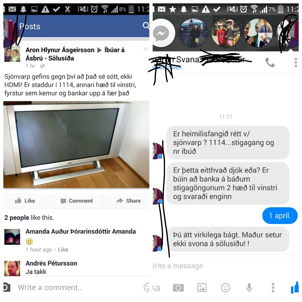 Eru ekki allir hressir? 1. Apríl. Hqhahah