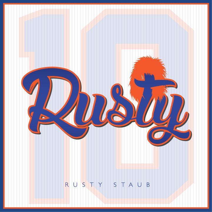 A custom logo & a Happy Birthday to one of the most beloved Mets ever, Le Grande Orange, Rusty Staub! Athletelogos 