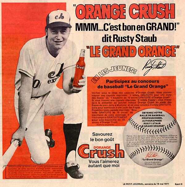 Happy 71st birthday to \"Le Grand Orange,\" six-time All-Star Rusty Staub. 