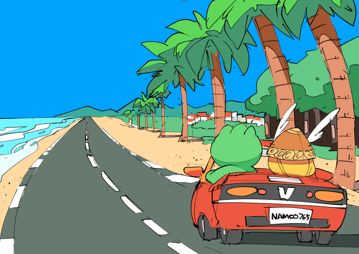 motor vehicle car palm tree tree outdoors ground vehicle beach  illustration images