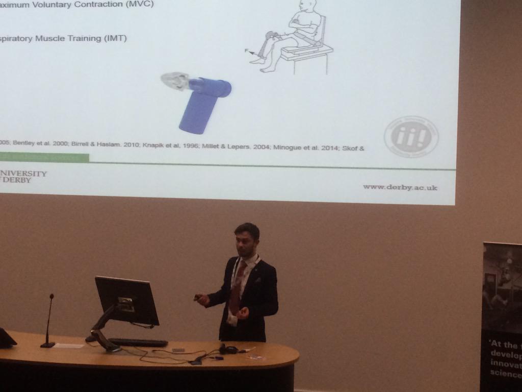 DrMark_Faghy's tweet photo. @DerbyUniSportEx student @mannly79 presenting his IS findings @BASESStuConf15 #proud http://t.co/ePb9J7L7pz